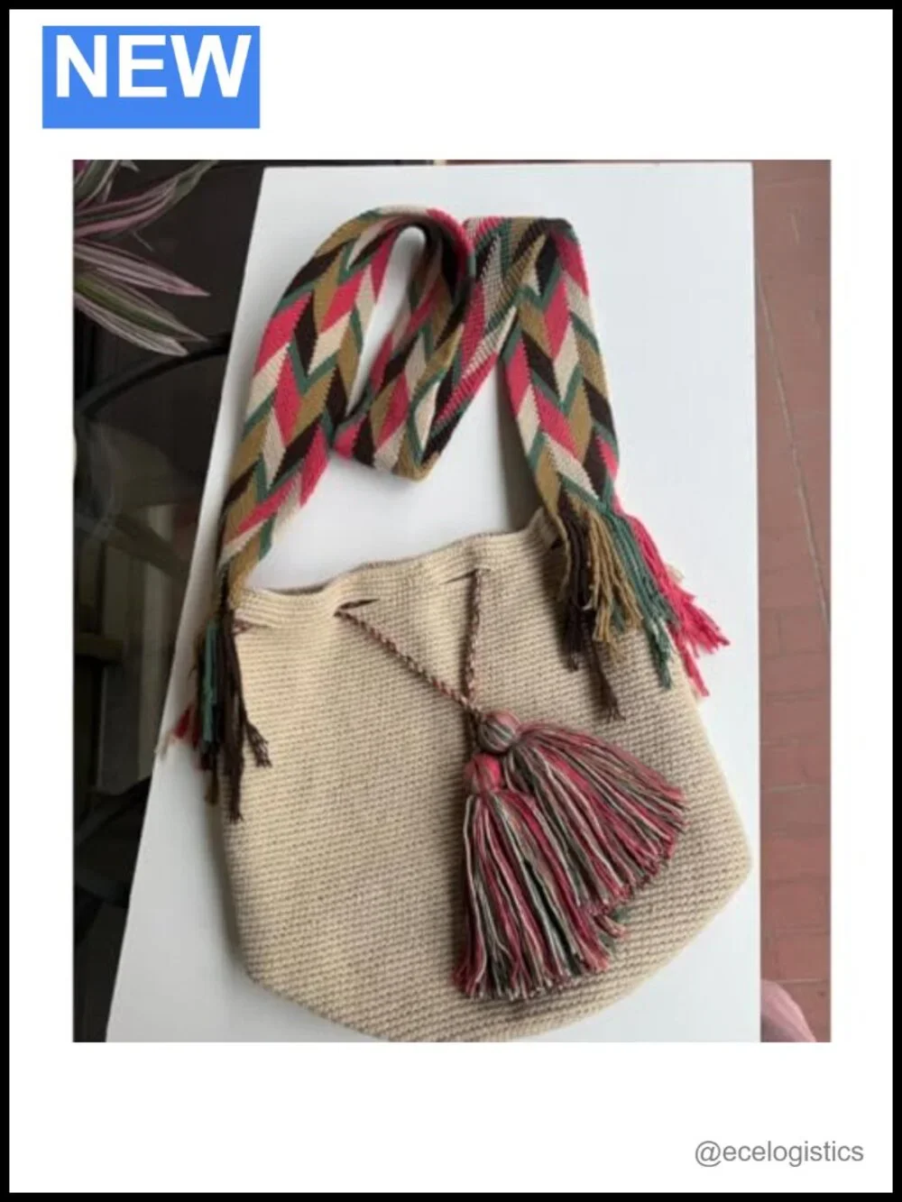 Handwoven Colombian Wayuu Mochila Bag - Boho Crossbody Purse for Women